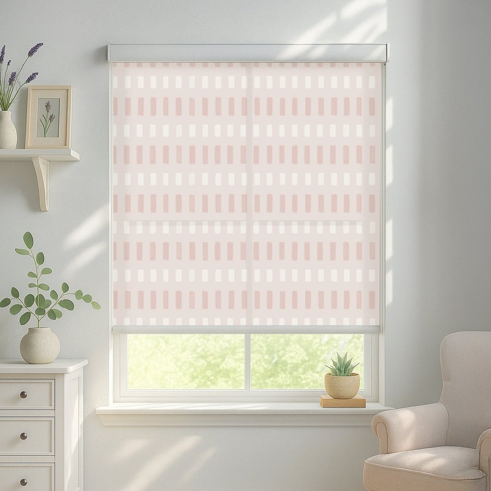 Pure Solitude Print Semi - Blackout Roller Blinds - Deconovo US