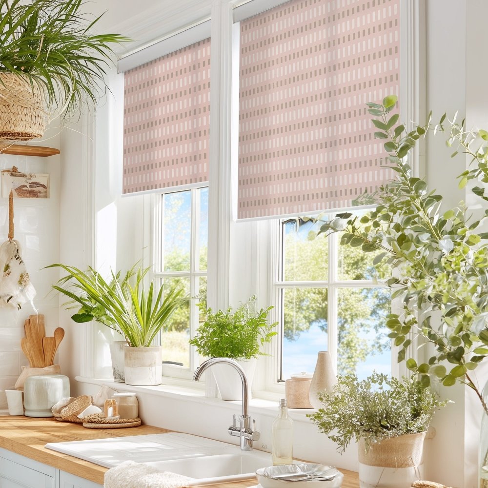 Pure Solitude Print Semi - Blackout Roller Blinds - Deconovo US