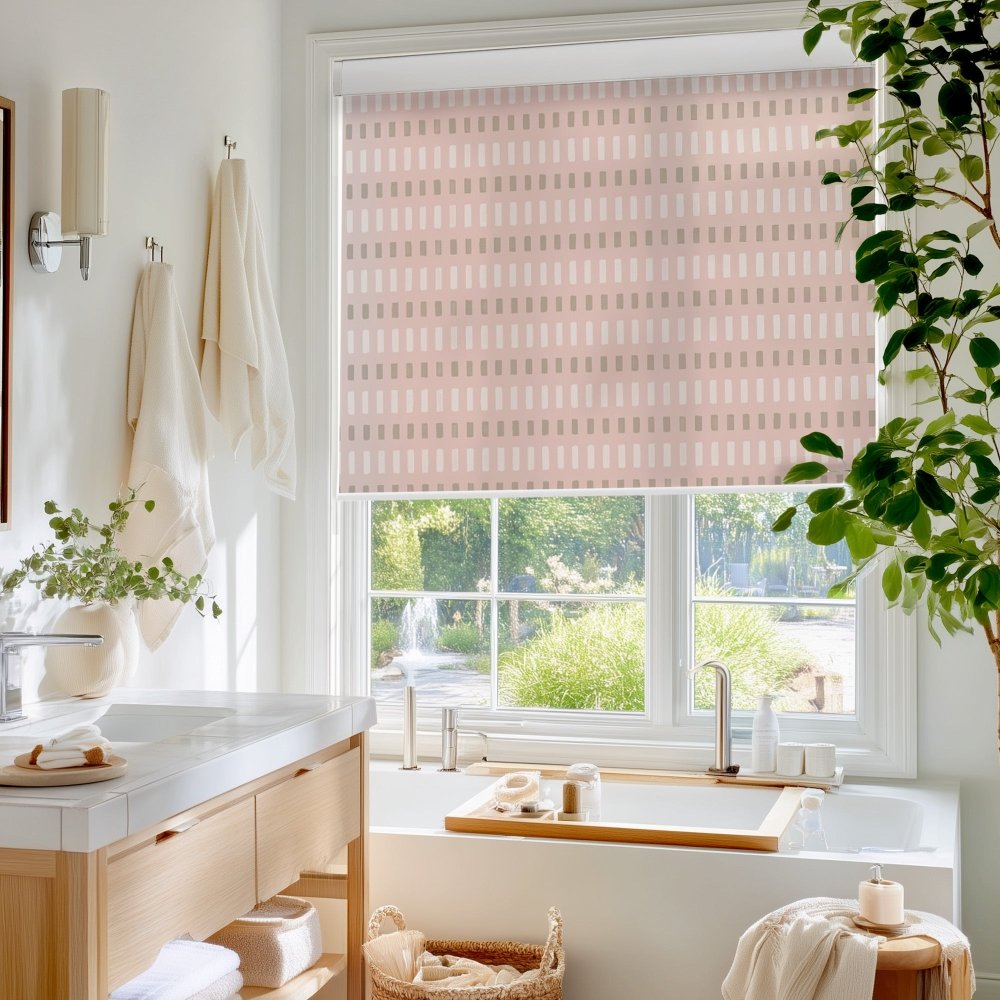 Pure Solitude Print Semi - Blackout Roller Blinds - Deconovo US