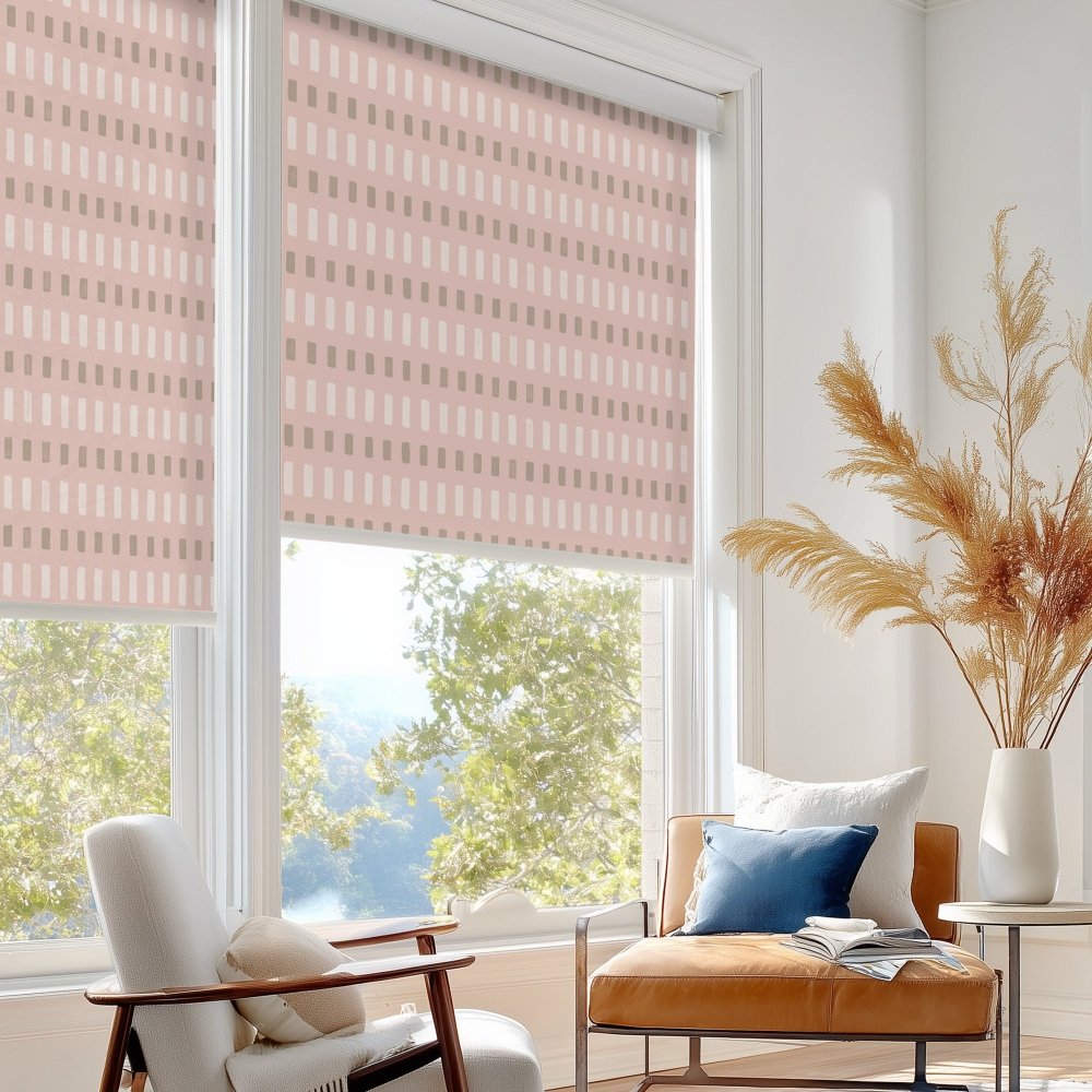 Pure Solitude Print Semi - Blackout Roller Blinds - Deconovo US