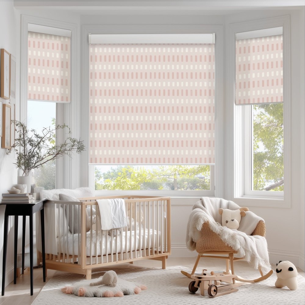 Pure Solitude Print Semi - Blackout Roller Blinds - Deconovo US