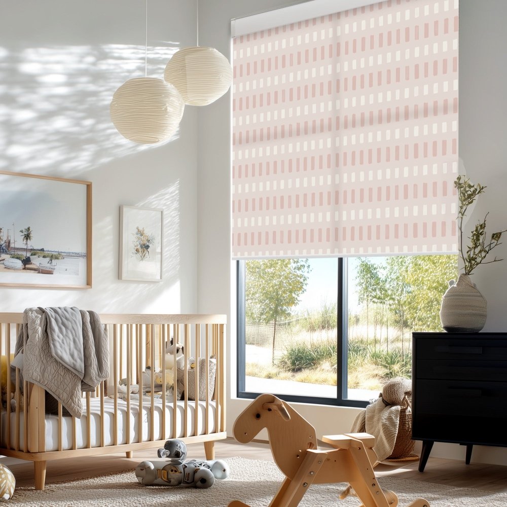 Pure Solitude Print Semi - Blackout Roller Blinds - Deconovo US