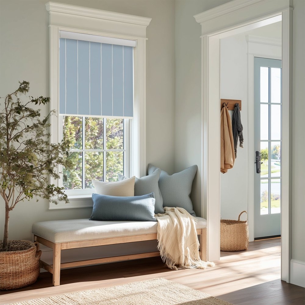 Pure Stripe Print Full Blackout Roller Blinds - Deconovo US