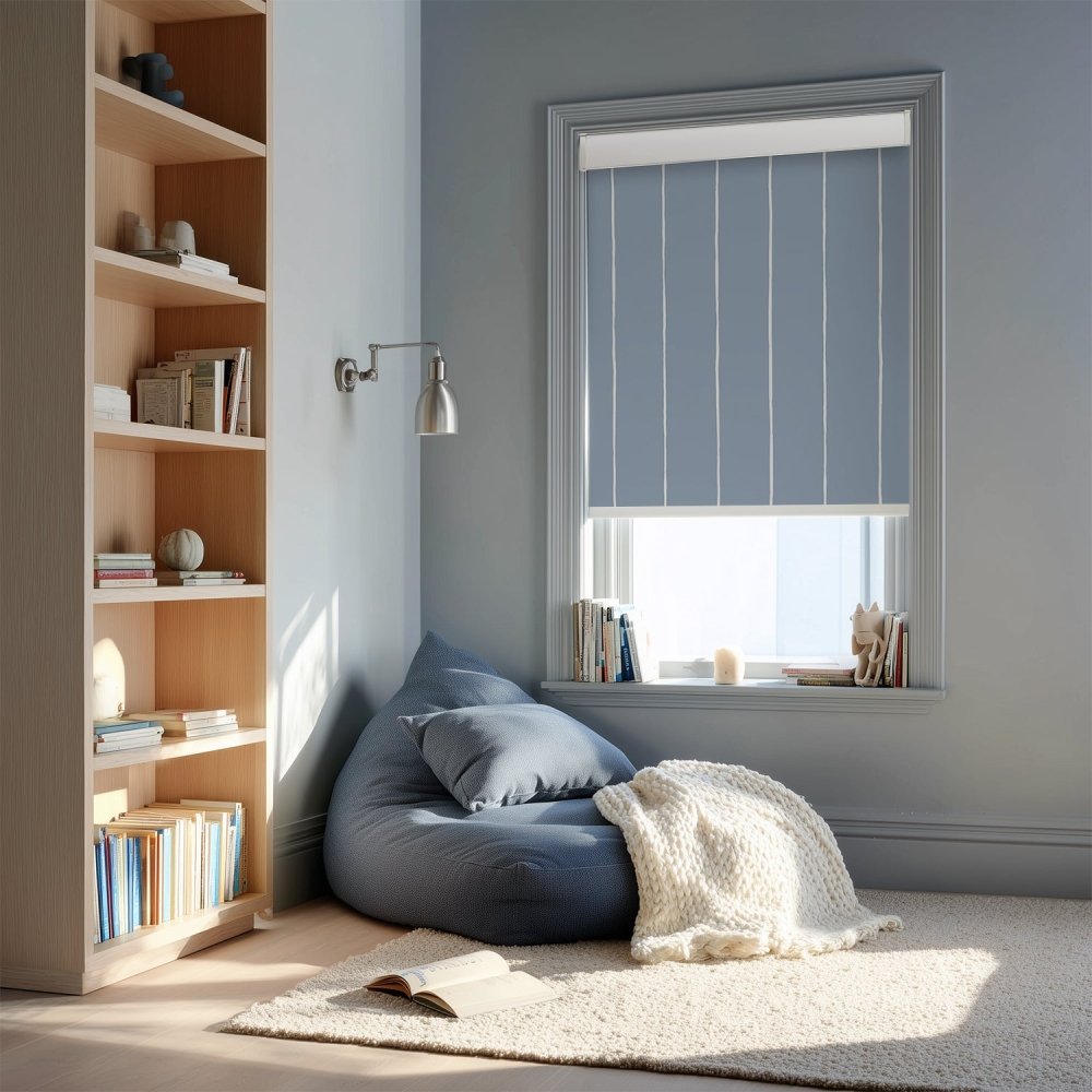 Pure Stripe Print Full Blackout Roller Blinds - Deconovo US