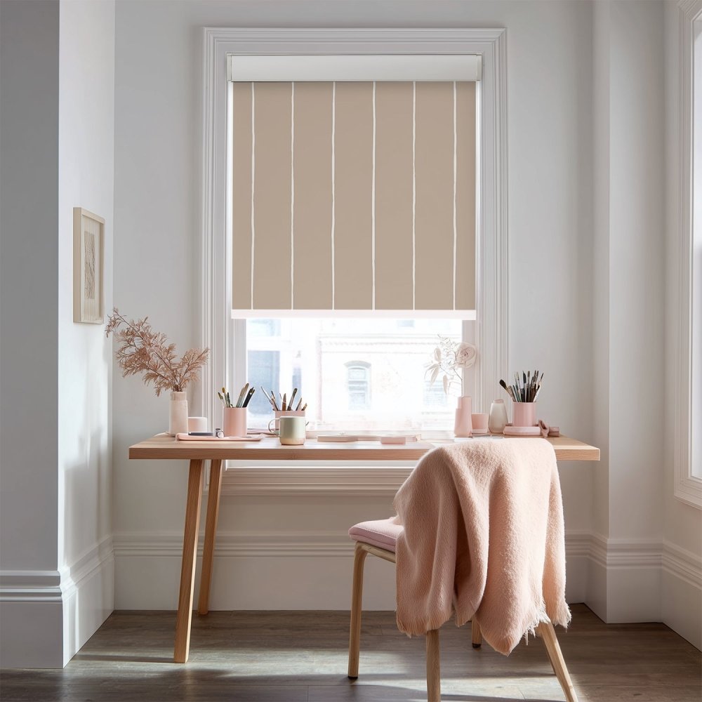 Pure Stripe Print Full Blackout Roller Blinds - Deconovo US