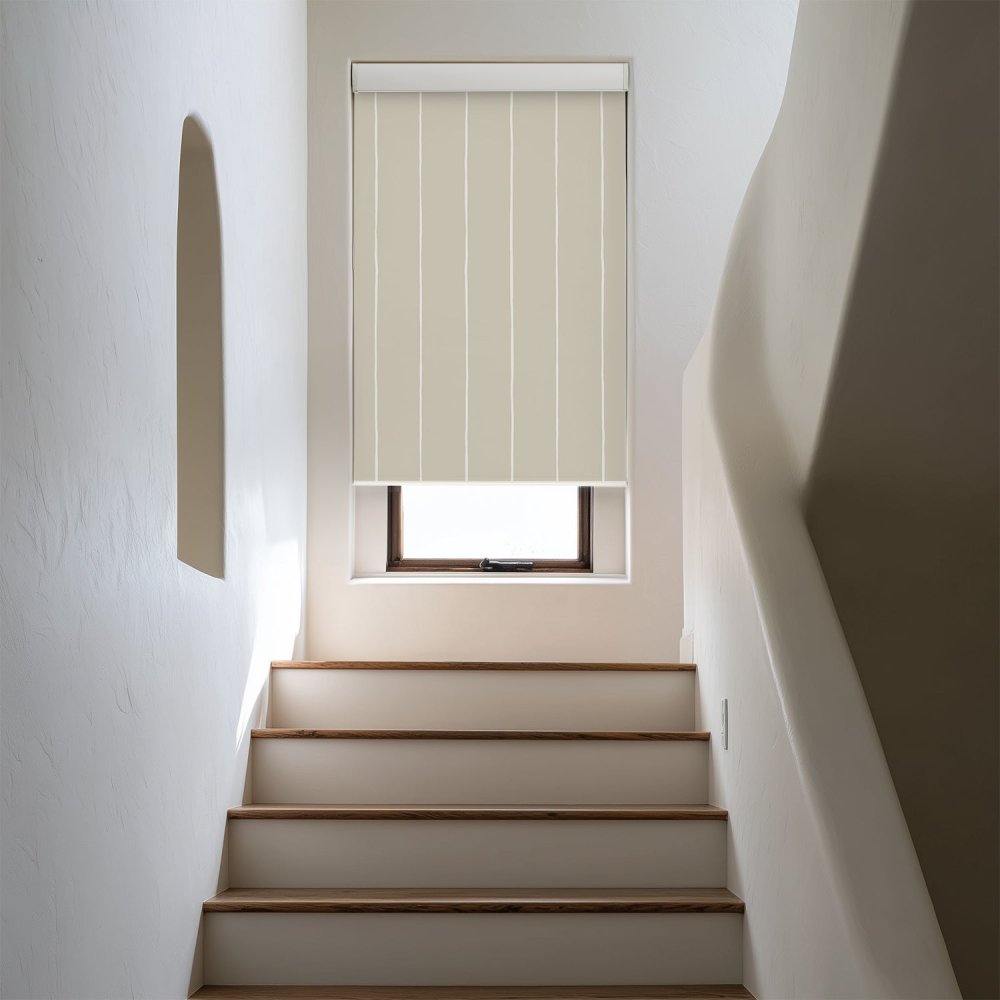 Pure Stripe Print Full Blackout Roller Blinds - Deconovo US