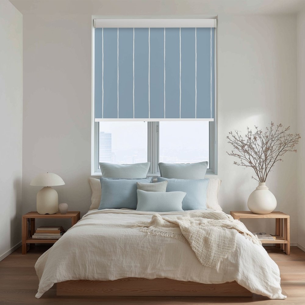 Pure Stripe Print Full Blackout Roller Blinds - Deconovo US