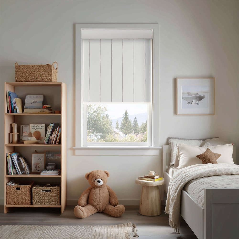 Pure Stripe Print Full Blackout Roller Blinds - Deconovo US