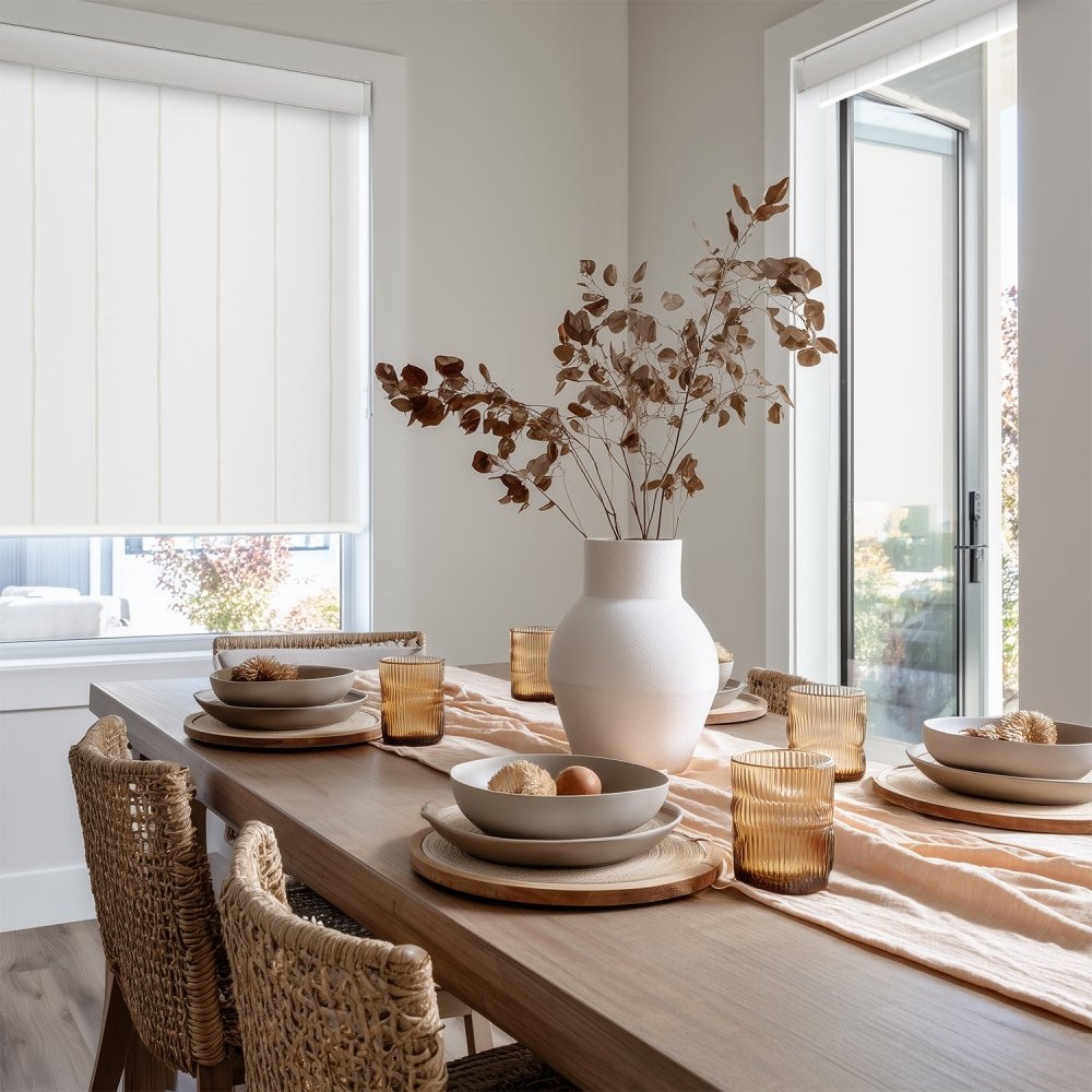 Pure Stripe Print Full Blackout Roller Blinds - Deconovo US