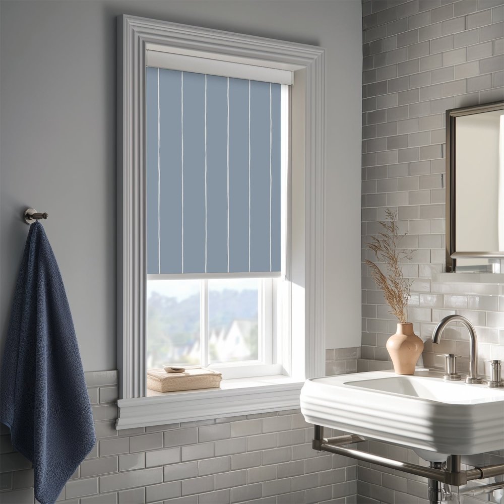 Pure Stripe Print Full Blackout Roller Blinds - Deconovo US