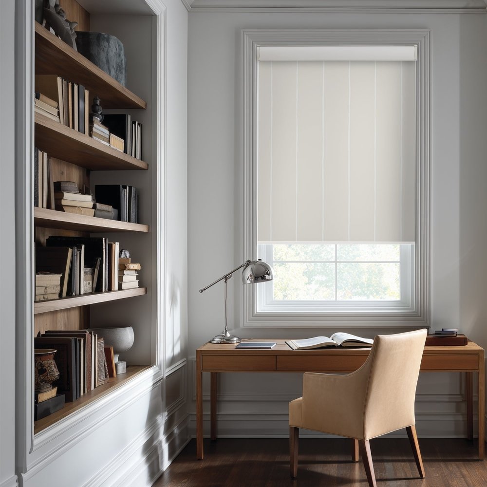 Pure Stripe Print Full Blackout Roller Blinds - Deconovo US