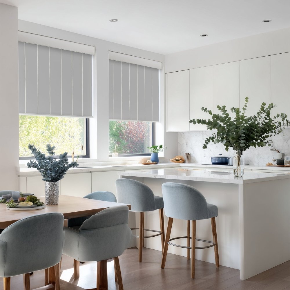 Pure Stripe Print Full Blackout Roller Blinds - Deconovo US