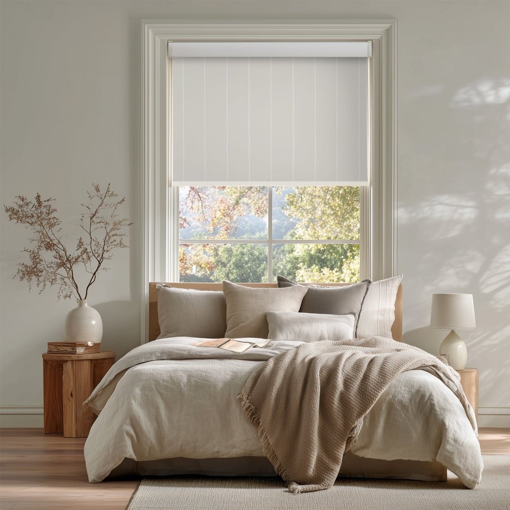 Pure Stripe Print Full Blackout Roller Blinds - Deconovo US