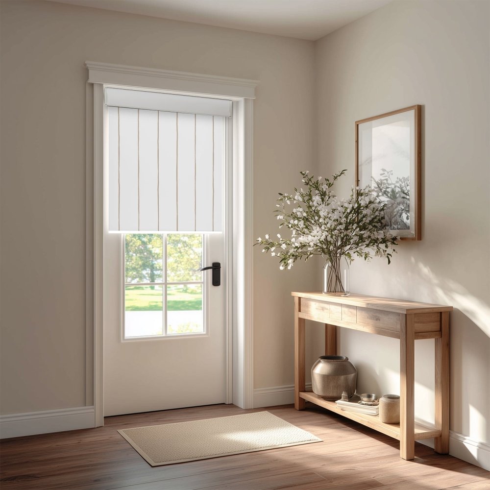 Pure Stripe Print Full Blackout Roller Blinds - Deconovo US