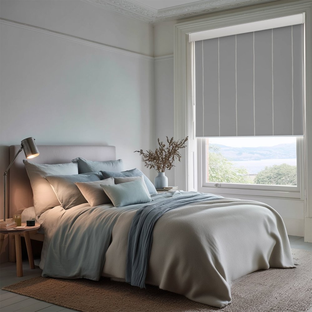 Pure Stripe Print Full Blackout Roller Blinds - Deconovo US