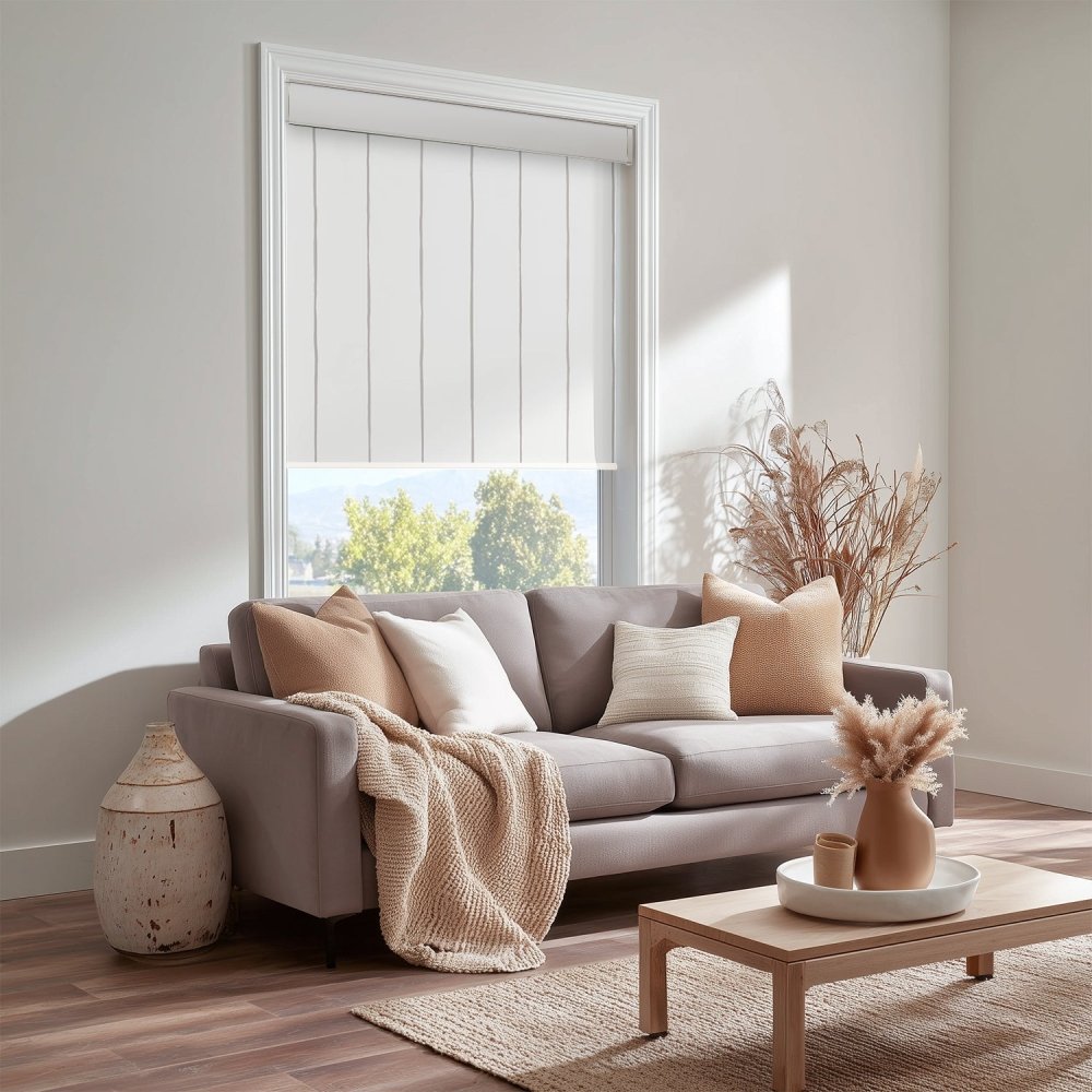 Pure Stripe Print Full Blackout Roller Blinds - Deconovo US
