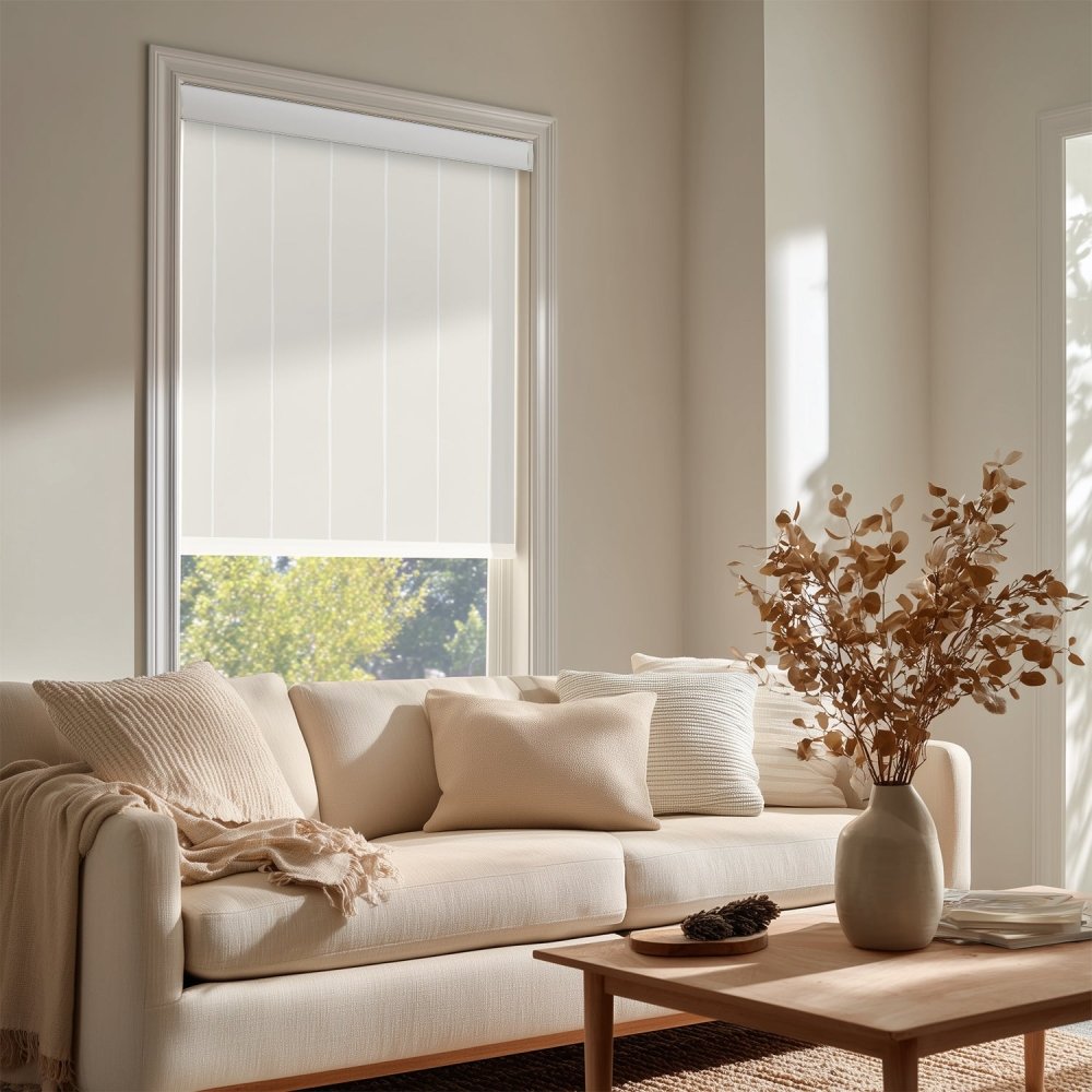 Pure Stripe Print Full Blackout Roller Blinds - Deconovo US