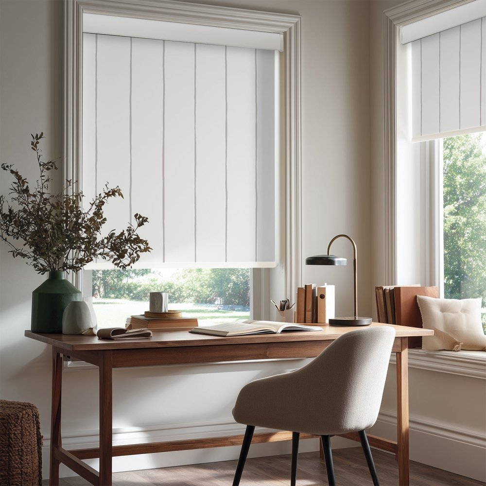 Pure Stripe Print Full Blackout Roller Blinds - Deconovo US