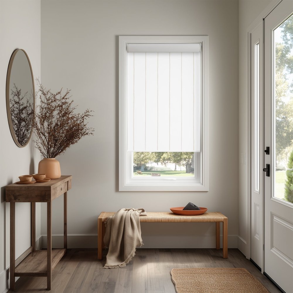 Pure Stripe Print Full Blackout Roller Blinds - Deconovo US