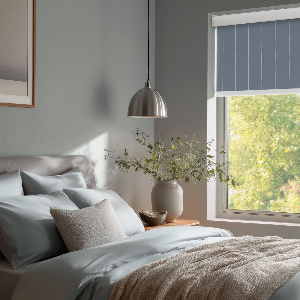 Pure Stripe Print Full Blackout Roller Blinds - Deconovo US