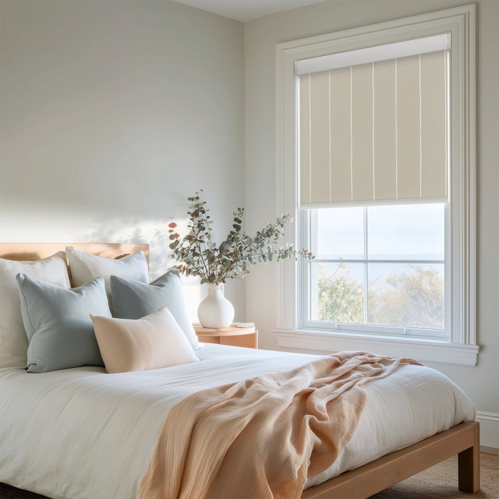 Pure Stripe Print Full Blackout Roller Blinds - Deconovo US