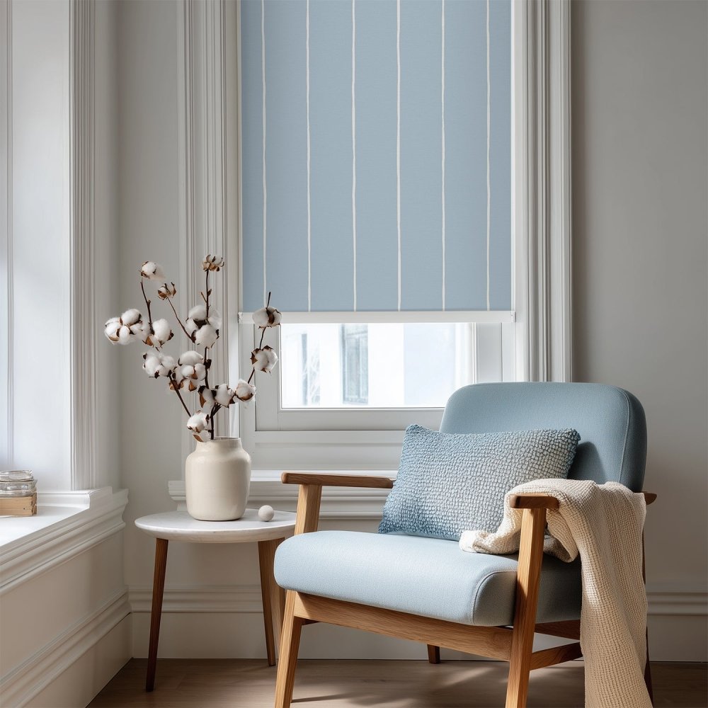Pure Stripe Print Full Blackout Roller Blinds - Deconovo US