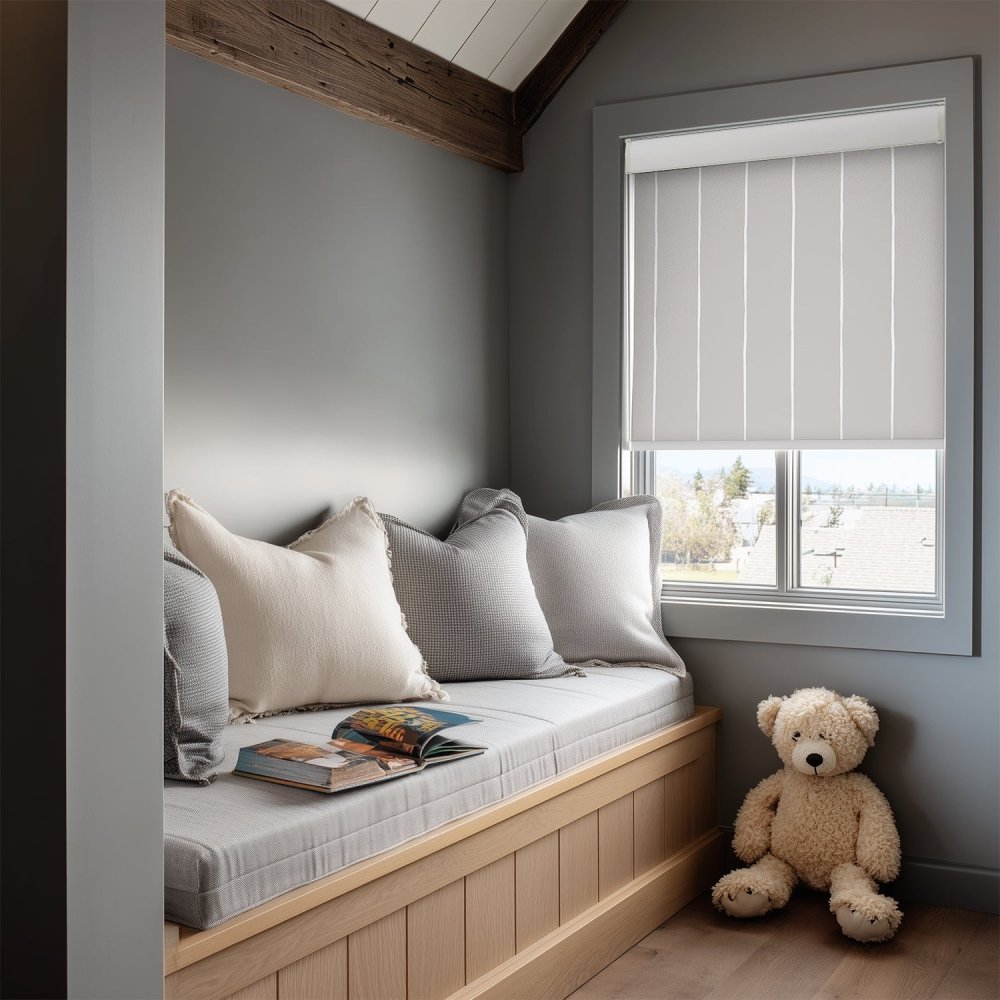 Pure Stripe Print Full Blackout Roller Blinds - Deconovo US