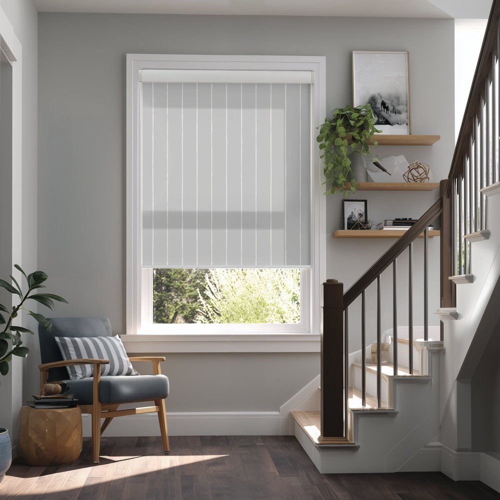 Pure Stripe Print Semi - Blackout Roller Blinds - Deconovo US