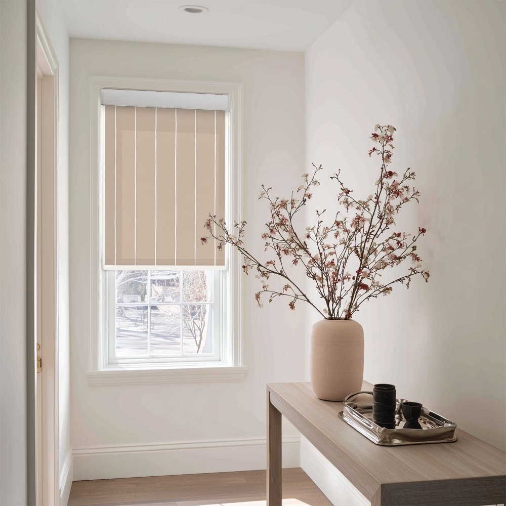 Pure Stripe Print Semi - Blackout Roller Blinds - Deconovo US