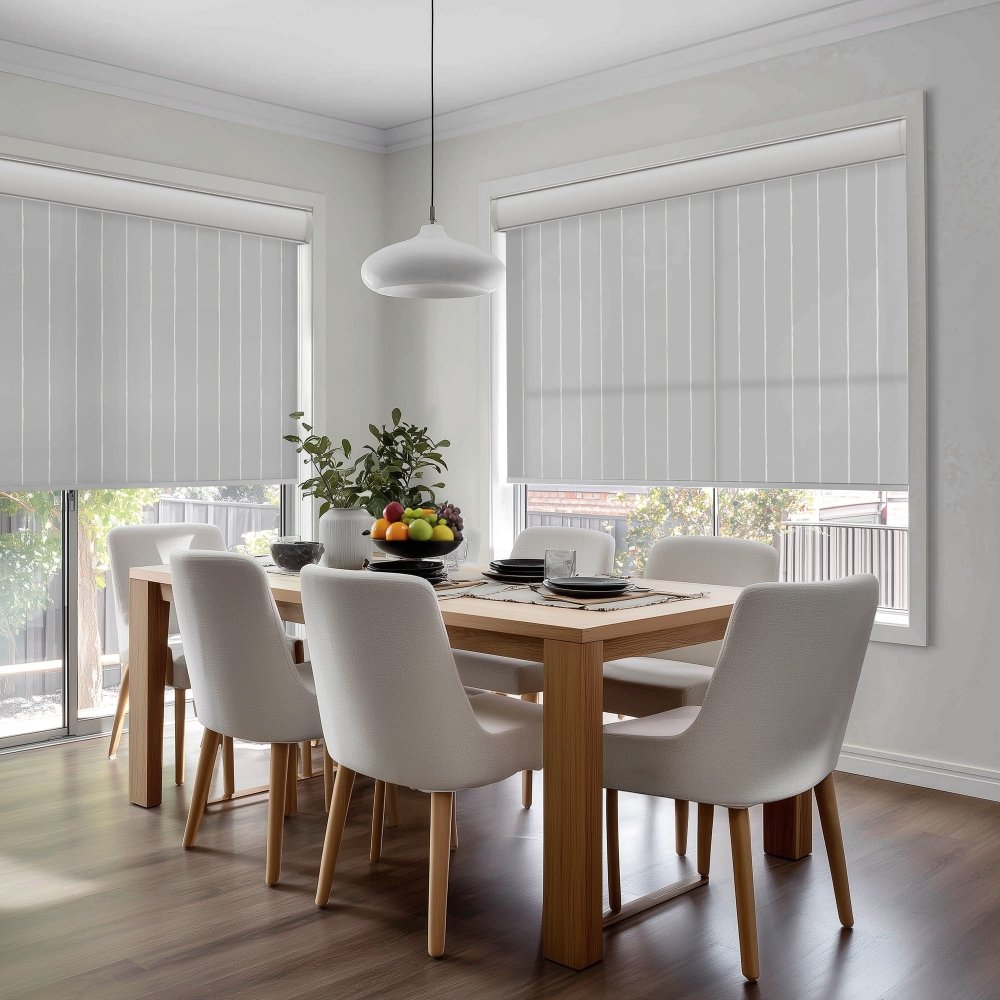 Pure Stripe Print Semi - Blackout Roller Blinds - Deconovo US