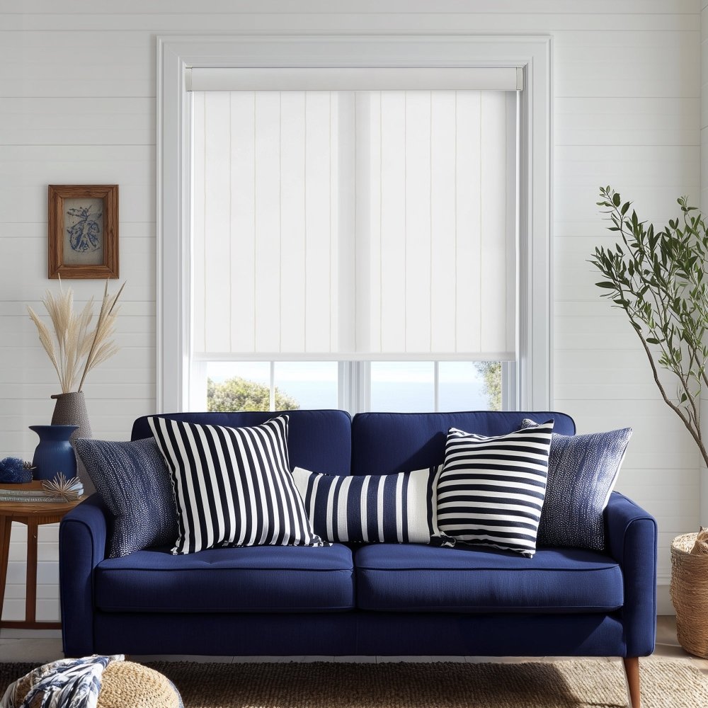 Pure Stripe Print Semi - Blackout Roller Blinds - Deconovo US