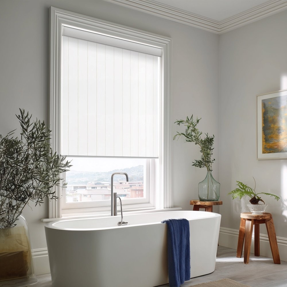 Pure Stripe Print Semi - Blackout Roller Blinds - Deconovo US
