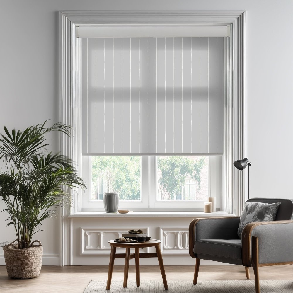 Pure Stripe Print Semi - Blackout Roller Blinds - Deconovo US