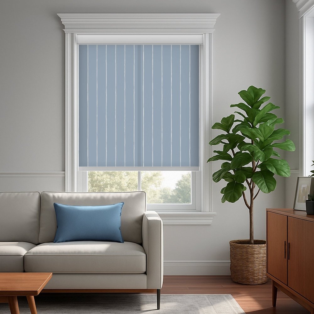 Pure Stripe Print Semi - Blackout Roller Blinds - Deconovo US