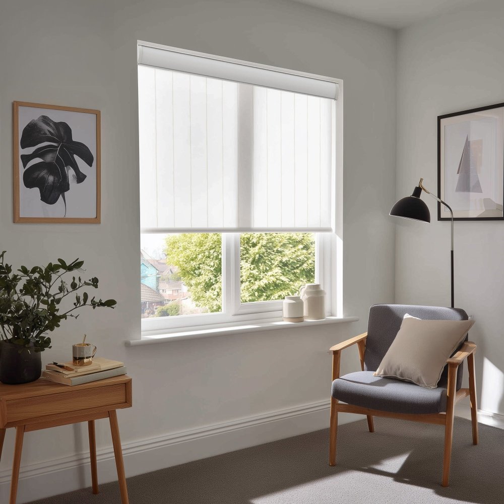Pure Stripe Print Semi - Blackout Roller Blinds - Deconovo US