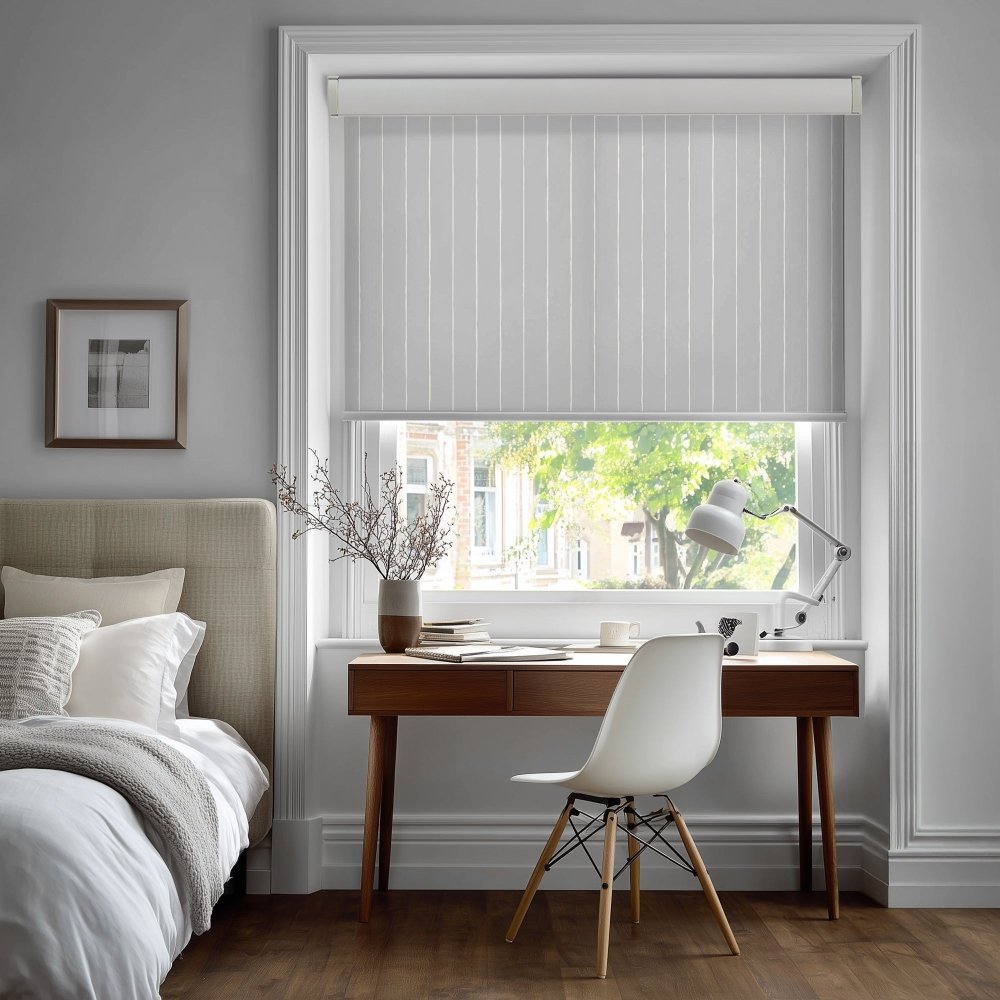 Pure Stripe Print Semi - Blackout Roller Blinds - Deconovo US