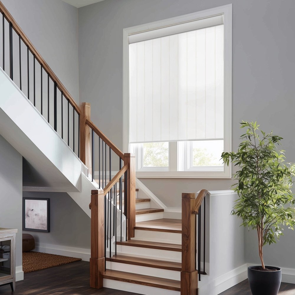 Pure Stripe Print Semi - Blackout Roller Blinds - Deconovo US