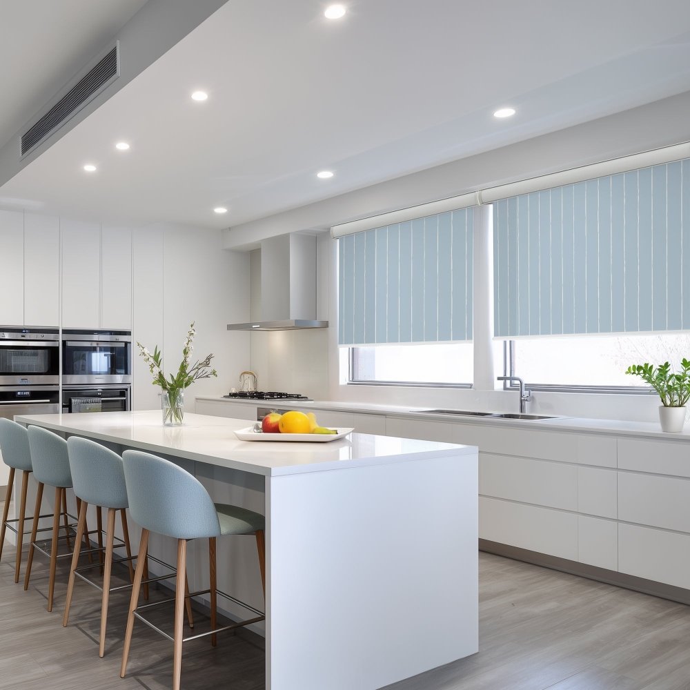 Pure Stripe Print Semi - Blackout Roller Blinds - Deconovo US