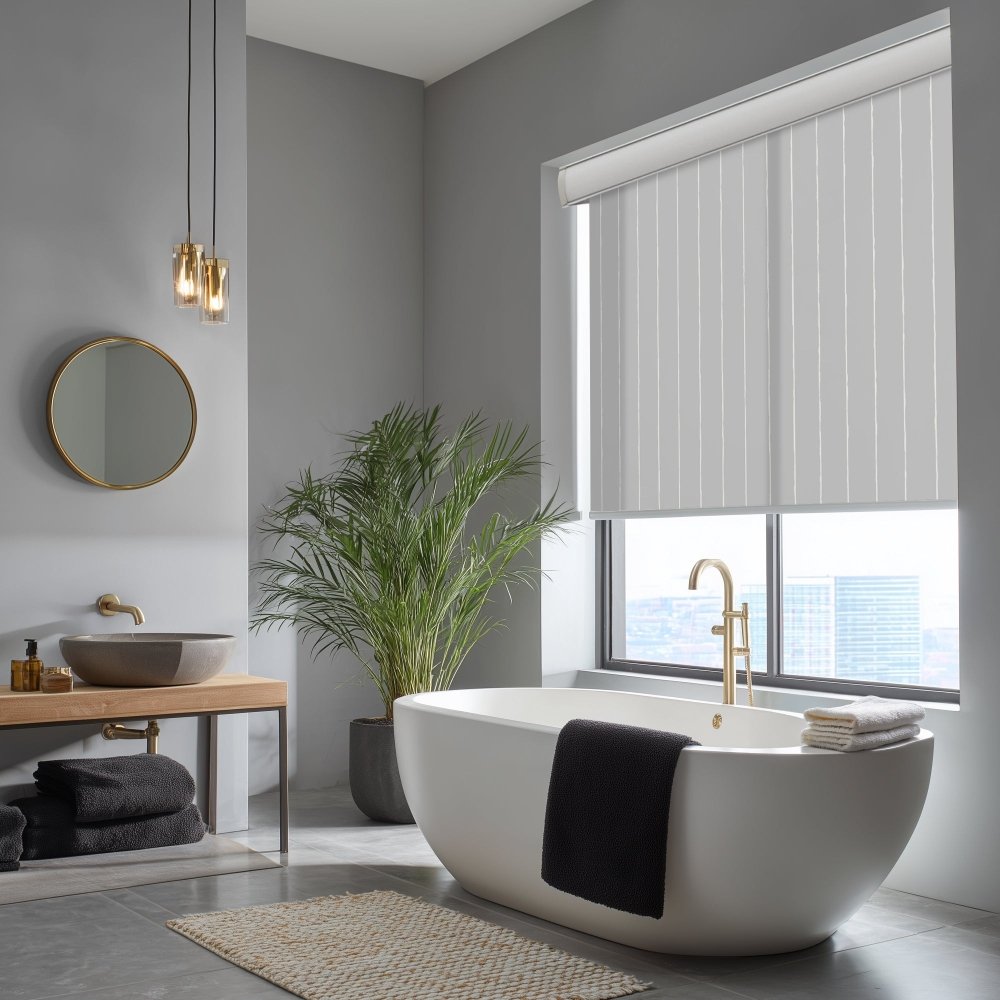 Pure Stripe Print Semi - Blackout Roller Blinds - Deconovo US