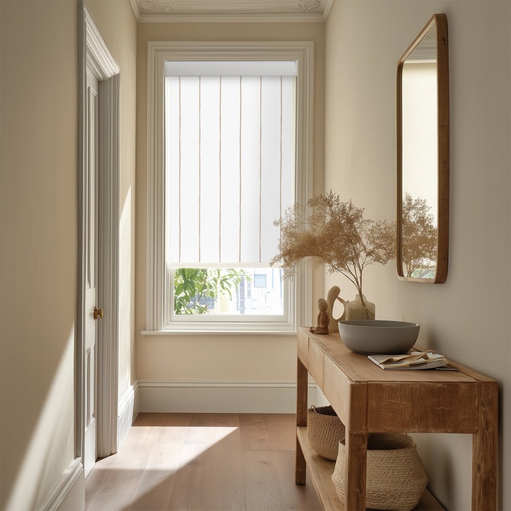 Pure Stripe Print Semi - Blackout Roller Blinds - Deconovo US