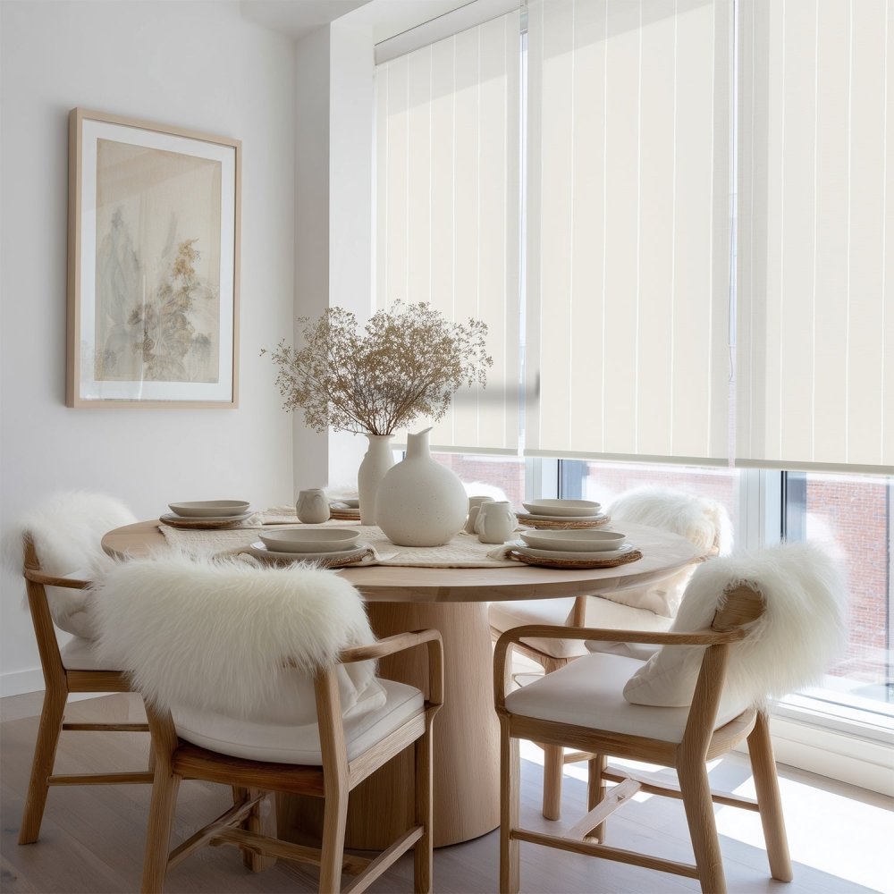 Pure Stripe Print Semi - Blackout Roller Blinds - Deconovo US