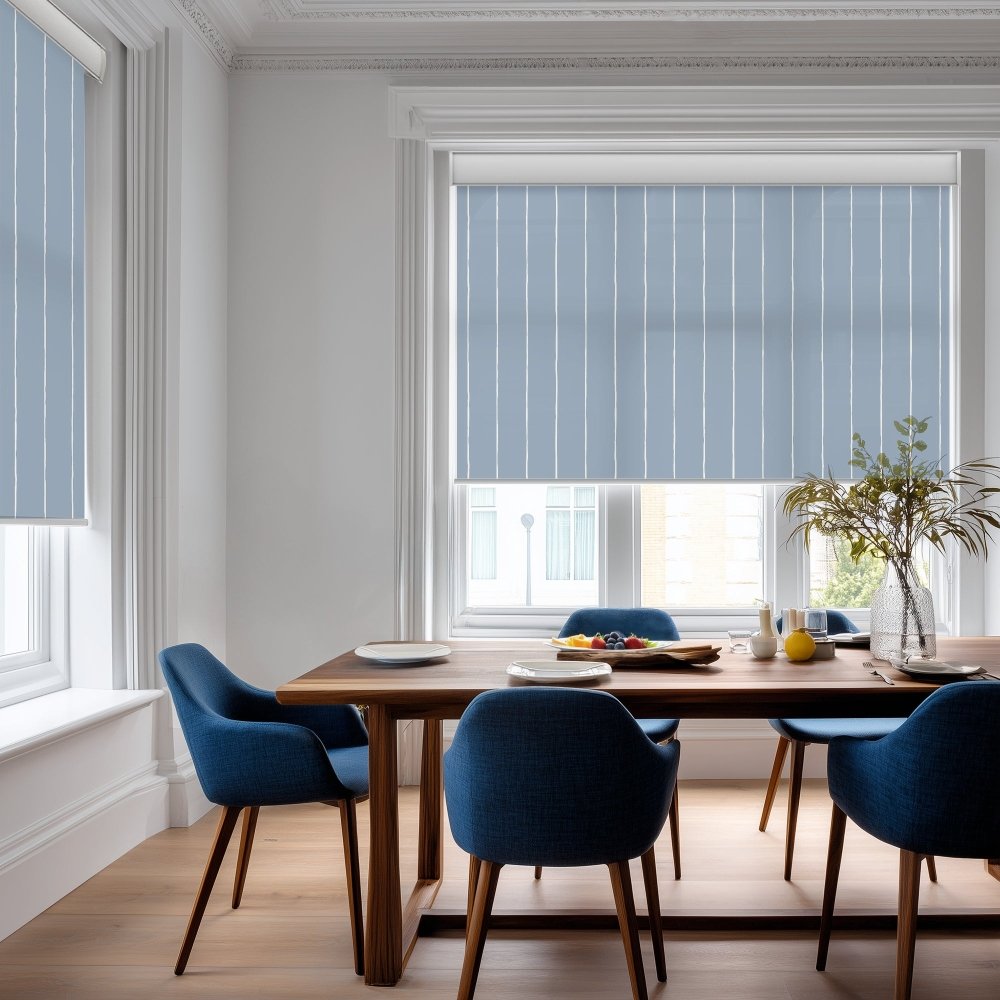 Pure Stripe Print Semi - Blackout Roller Blinds - Deconovo US