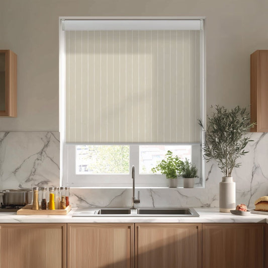 Pure Stripe Print Semi - Blackout Roller Blinds - Deconovo US