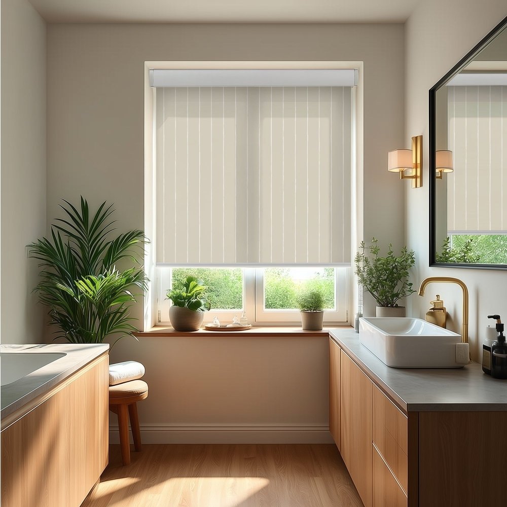 Pure Stripe Print Semi - Blackout Roller Blinds - Deconovo US