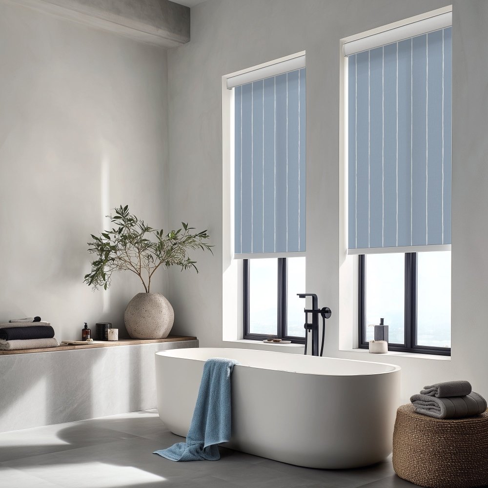 Pure Stripe Print Semi - Blackout Roller Blinds - Deconovo US