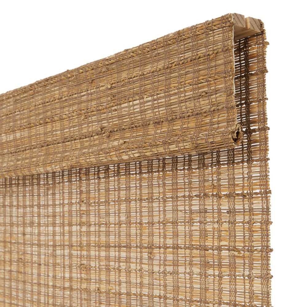 Renee Custom Natural Jute Bamboo Woven Shades - Cinnamon - Deconovo US