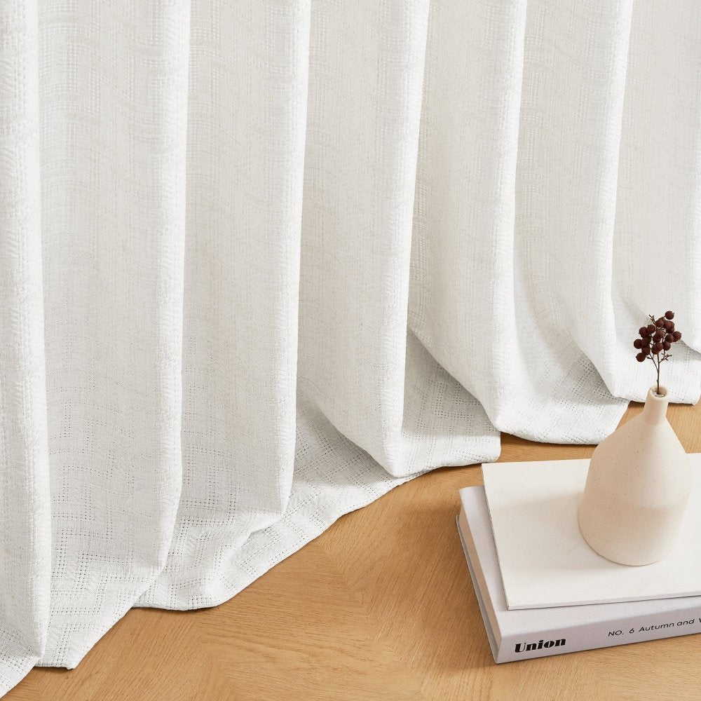 Romy Geometric Textured Custom Blackout Curtains - Deconovo US