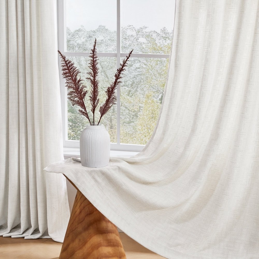 Romy Geometric Textured Custom Blackout Curtains - Deconovo US