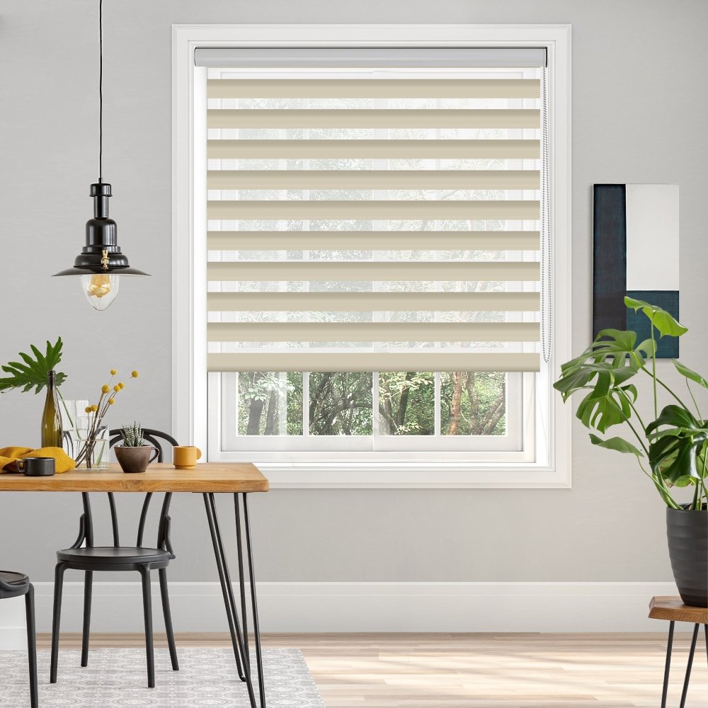 Sienna Custom Light Filtering Zebra Blinds - Deconovo US