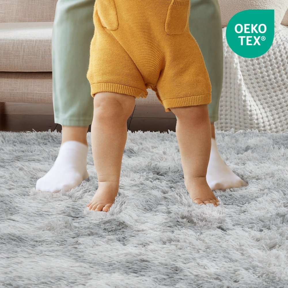 Super Soft Plush Shag Area Rug with Anti - Skid Backing - Deconovo US